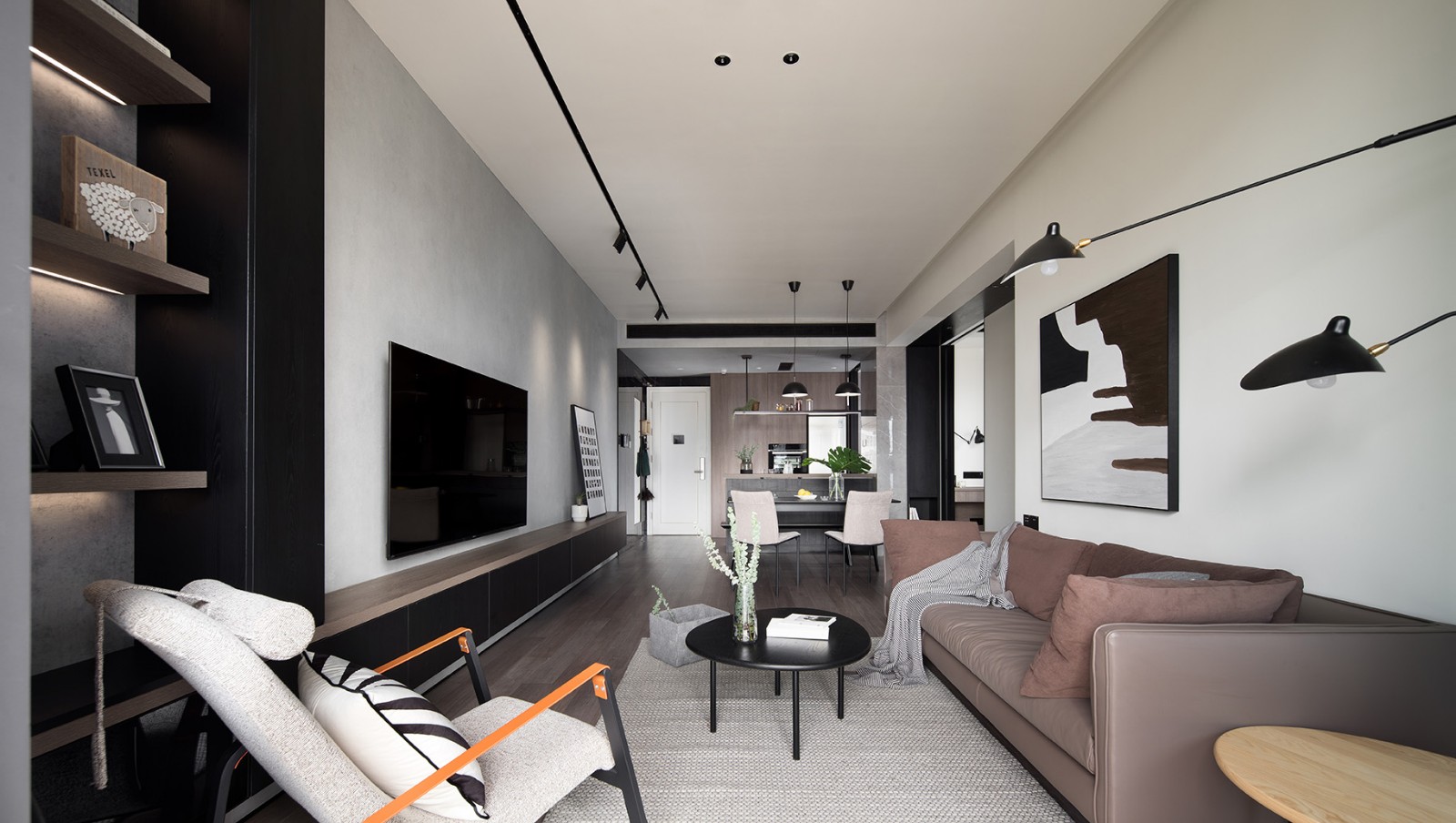 廣州100平米以下現代簡約風格室內裝修設計案例
