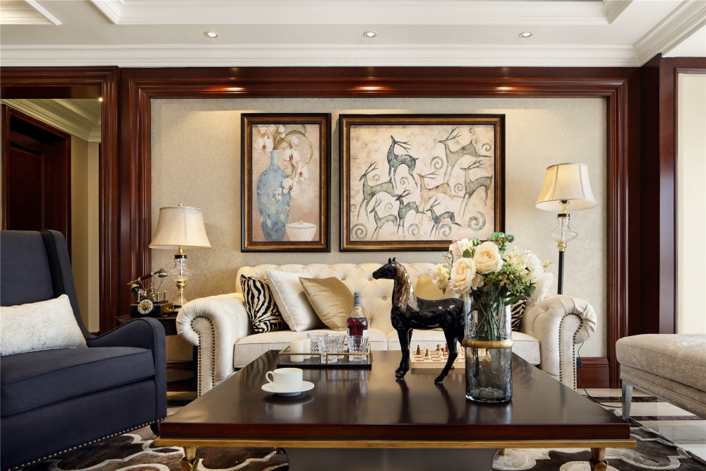 新古典风格室内家装案例效果图-客厅沙发