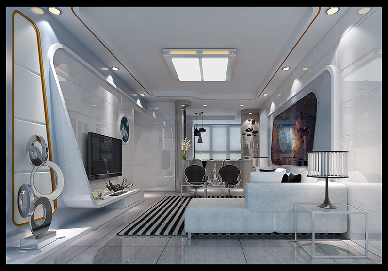 佛山101-200平米現代簡約風格美的翰城復式室內裝修設計案例