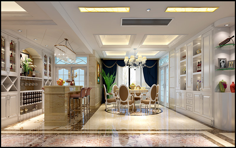 佛山201-300平米欧式风格中海万锦豪园室内装修设计案例