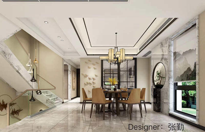 常州301平米以上新中式風格百興瀾庭家裝設計案例