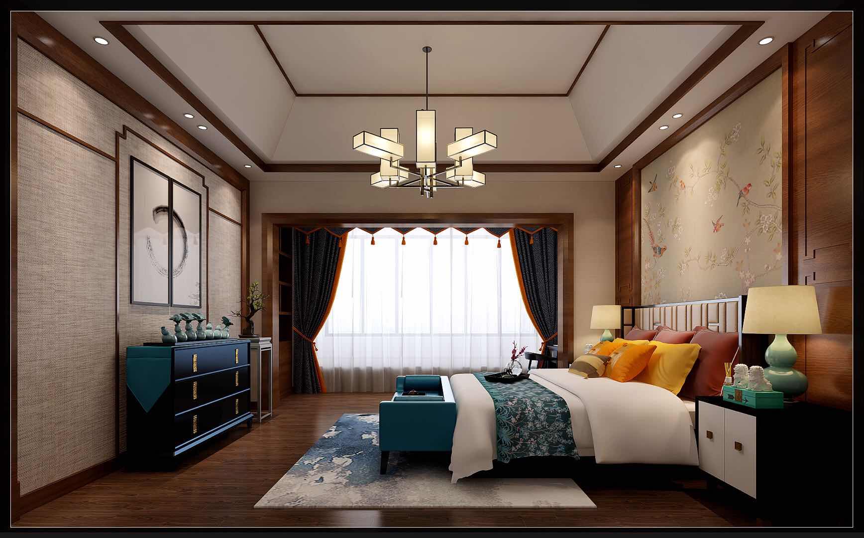 黔西南布依族苗族自治州201-300平米新中式风格悠然南山室内装修设计案例