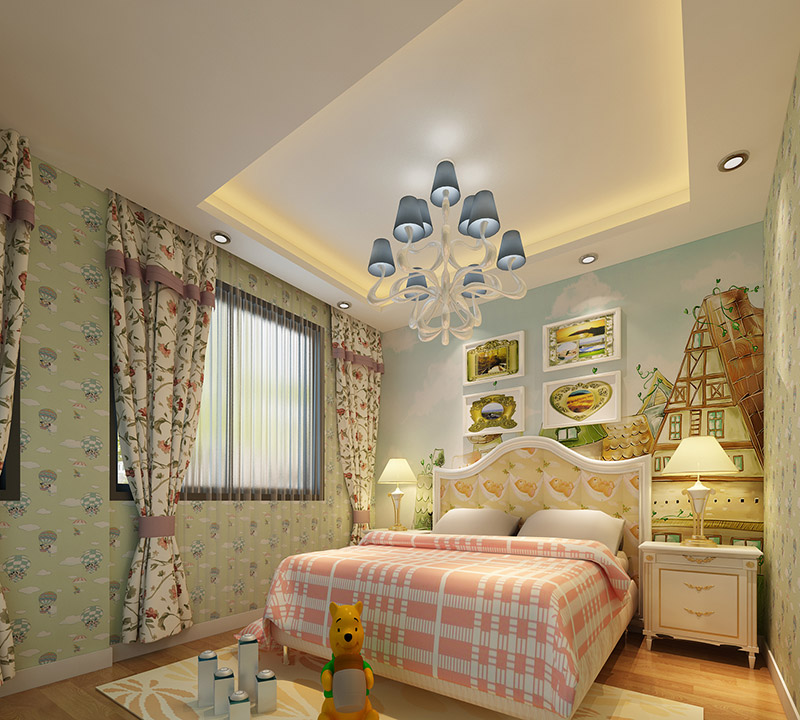 宁波101-200平米欧式风格金色尚府室内装修设计案例