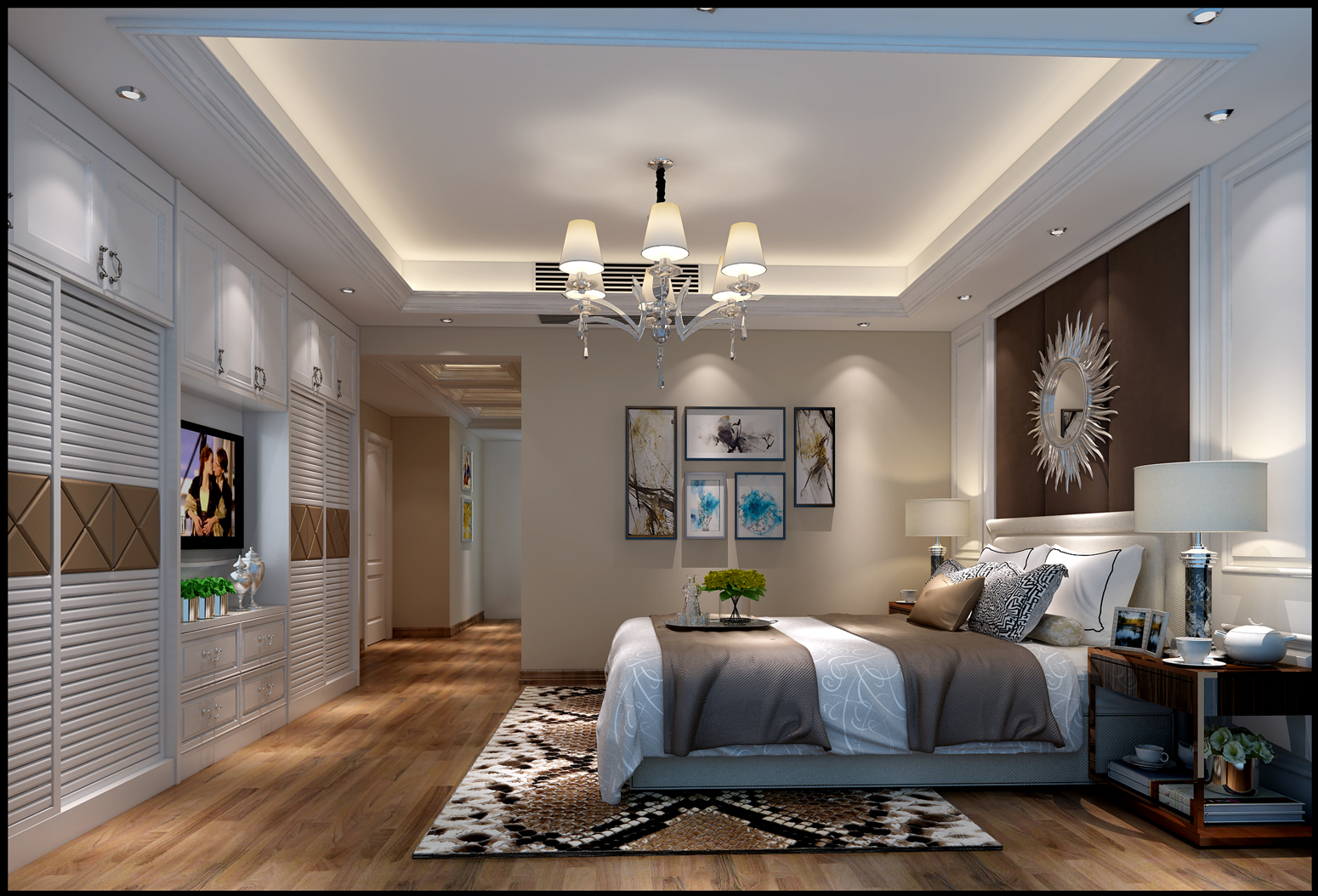 绵阳101-200平米现代简约风格-蓝城阁金豪轩室内设计效果图