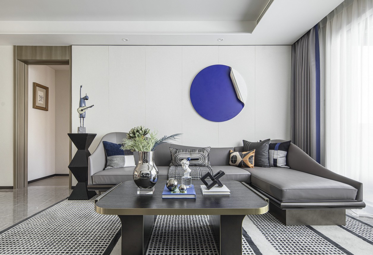 现代摩登风格家装设计室内装修效果图-客厅沙发